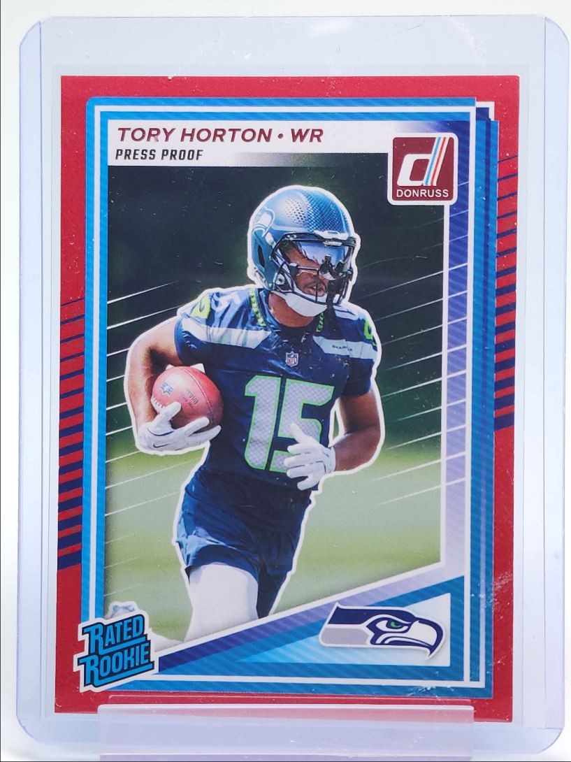 TORY HORTON 2025 DONRUSS RATED ROOKIE RED PRESS PROOF RC Q3813