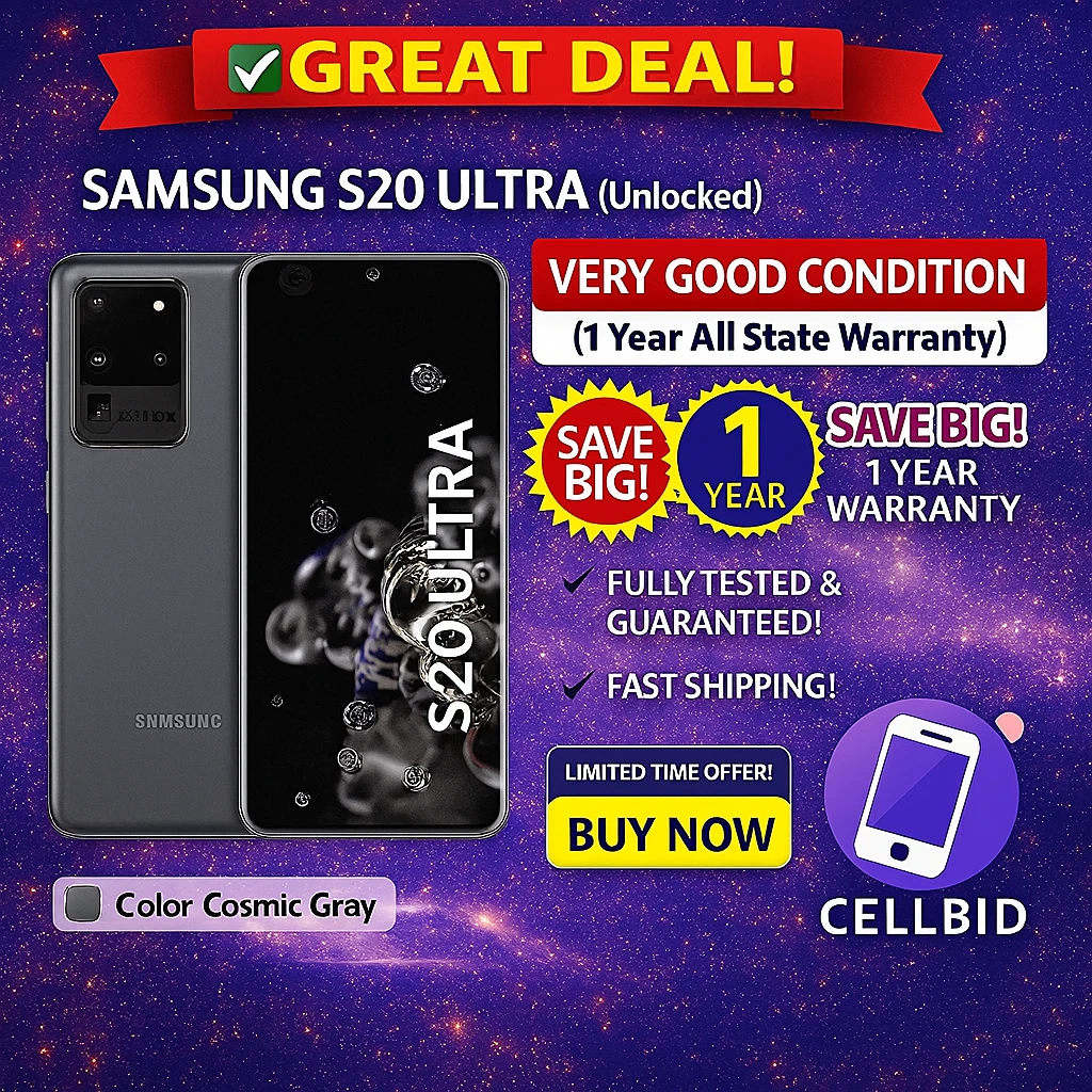 Las mejores ofertas en Samsung Galaxy S20 Ultra 5G | eBay