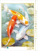 Calvendo Puzzle Koi In Illustrations | 1000 Pieces, Finished Size 25.2 × 18.9 In