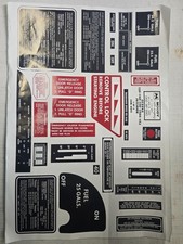 Cessna 120, 140, 150, 150A, 152 Interior Decal Kit. 059-61006