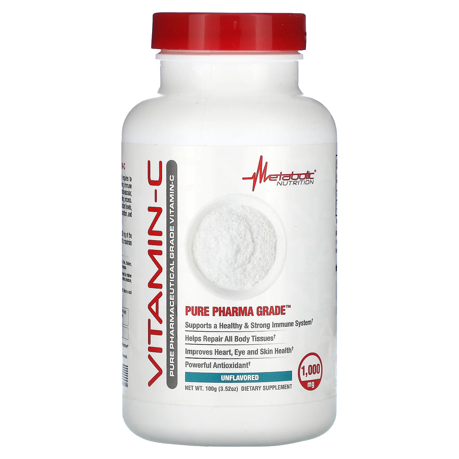 Витамин С, без вкуса, 3,52 унции (100 г)