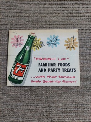 Vintage 1953 7up Soda Pop Advertising Recipe Booklet Fresh Up Party Treats