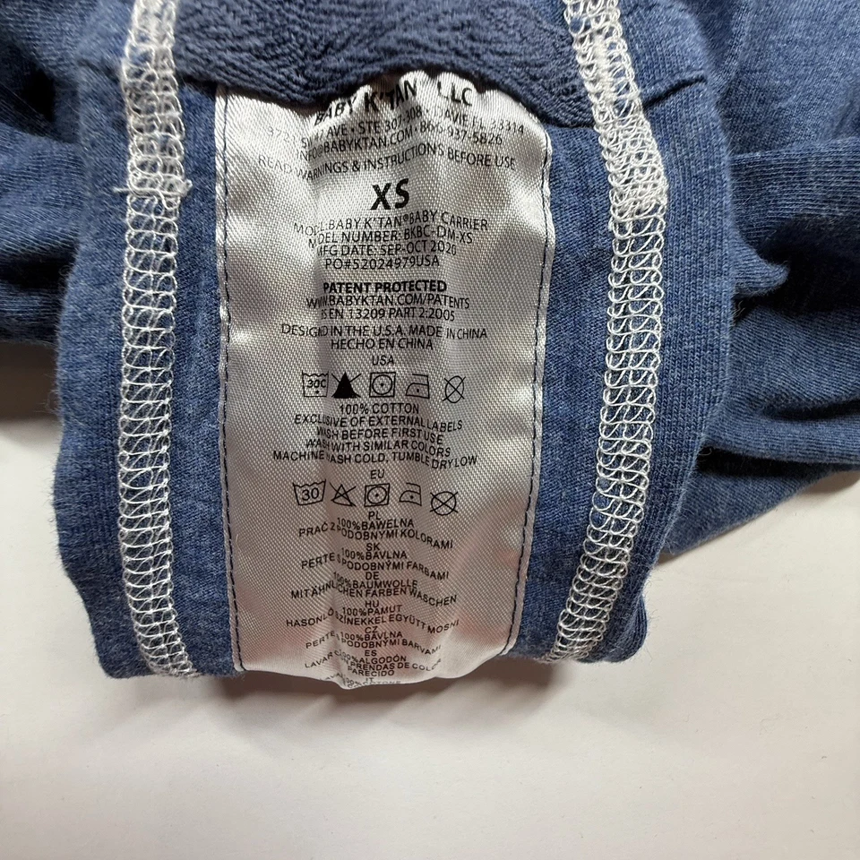 Portabebés K’tan Adulto Talla XS (2-4) Denim Azul Envoltura Suave Foto 3 de 4