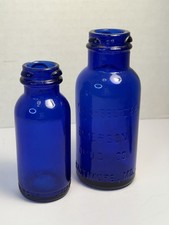 2 Cobalt Blue Bottles