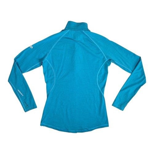 Rompighiaccio GT 200 mezza zip lana merino donna strato base inseguimento escursionismo L verde acqua - Foto 2 di 21