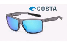 Costa Rinconcito Matte Grey/ Blue Mirror Polarized Sunglasses Men 580P - New