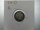 1911 D Barber Dime GOOD CONDITION ESTATE FIND, LOW SHIPPING