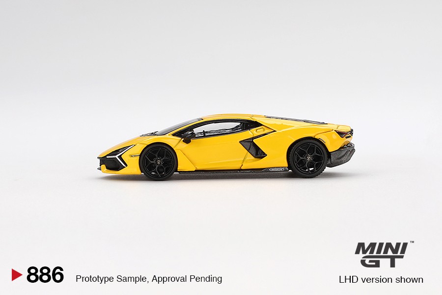 ミニカー Lamborghini 720th yellow. Mini GT #886 1/64 Lamborghini Revuelto Giallo LHD Diecast