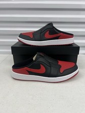 Nike Air Jordan 1 Mule Golf Mens Size 12  Bred  FJ1214-001 Red Black Slide