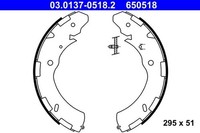 Neu - Ate 03.0137-0518.2 Bremsbackensatz Passend FüR Fiat Mitsubishi