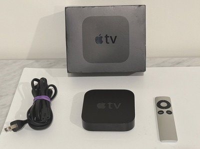 Apple TV 3rd Gen A1427 Media Streamer w/ Remote & Power Cord Tested Works
