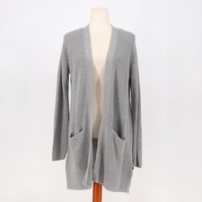 NWT GAP Relaxed Longline Ribbed Open Front Cardigan Sweater Gray Size S