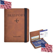 RFID Passport Holder Wallet Travel Case for Men and Women