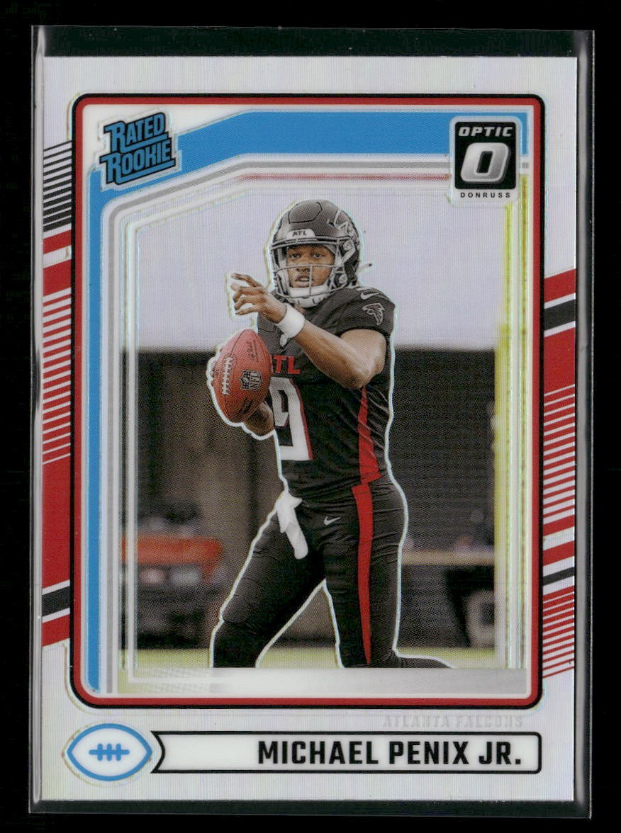 Michael Penix Jr. 2024 Donruss Optic Rated Rookies Preview Holo #308 RC Falcons