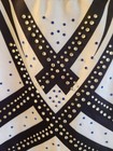 Girl's Black/White Modafans Rhinestone Gymnastics Leotard Child Large CL  8-9 — photo 3