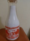 Milk Bottle   East Longmeadow Mass Hanks Bros. Wenepawin Farm round qt — photo 2
