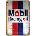 Mobil Racing Oil Old Vintage Metal Tin Sign  up to 12 x 18 Advertising signs