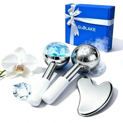 Ice Roller for Face, Stainless Steel Gua Sha, Ice Face Roller for Depuffing, ...