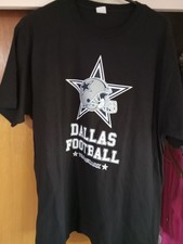 Dallas Football T-shirt Black Men's Size XL Unbranded Cotton Helmet Trademark 
