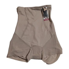 TC Fine Intimates 4288 Girlpower Hi-Waist Bike Short Firm Shapewear Beige L NWT