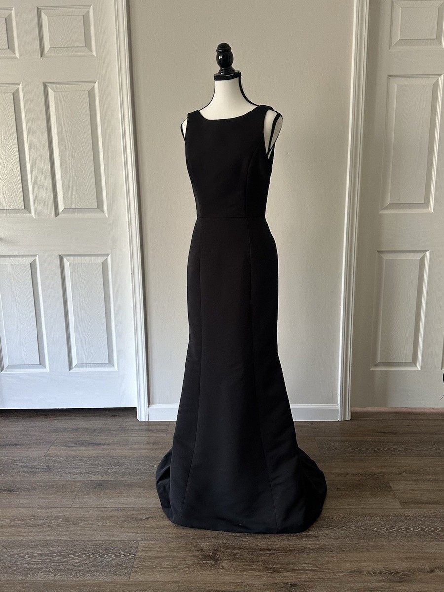 black backless bridesmaid dresses Chic Black Short A-line Chiffon Strapless Backless Bridesmaid Dress main image 1
