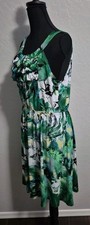 New DIRECTIONS MAXI DRESS SZ M Green Multicolor