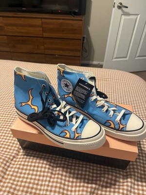 Converse GOLF le FLEUR Chuck 70 Hi Flames Blue Sneakers 167279C 2019 Size 10