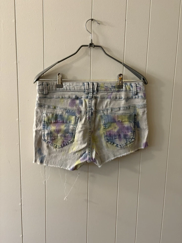 Pantalones Cortos de Playa BLUE SPICE By Macys Junior Tie Dye Talla 13 K4 Foto 4 de 4