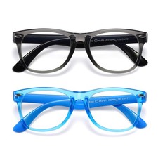 2-Pack Kids Blue Light Blocking Glasses for Boys, Girls Age 3-10 Anti-Headache