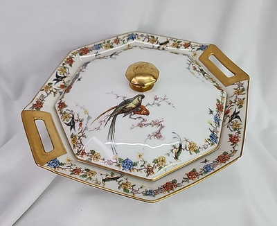 Limoges Theodore Haviland ''Arcadia With Birds'' Tureen Minor Imperfections