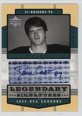 2004 Upper Deck NFL Legends Legendary Signatures Dave Casper #LS-DC Auto HOF fm0