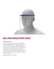 Reusable Safety Face Shield | Eastman Copolyester 6763 | ISO 10993 | MADE IN USA