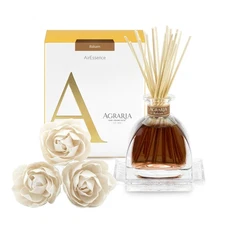 AGRARIA AirEssence Flower and Reed Diffuser Set, Handmade Sola Flower Botanical