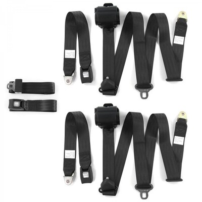  1981 - 1987 Standard 3pt BK Retractable Bench Seat Belt Kit - 3 Be 