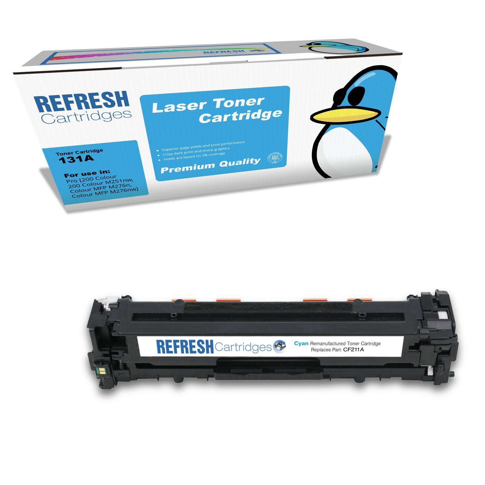 Refresh Cartridges Replacement Cyan CF211A Toner Compatible With HP Printers