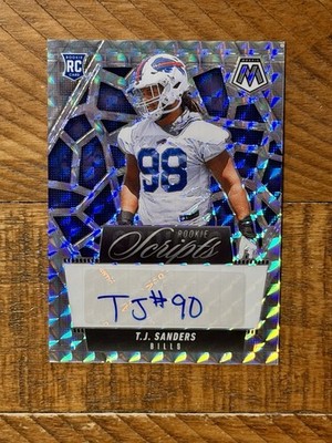 Panini 2025 Mosaic Rookie Scripts T.J. Sanders #RS-TSS Buffalo Bills Autograph