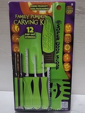 Family Pumpkin Pro Halloween Carving Kit includes 12 Stencils / 8 Tools DGT183 