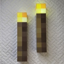 2 Minecraft 11 LightUp Torches Wall Mount Lamp Nightlight Toys ThinkGeek Mojang