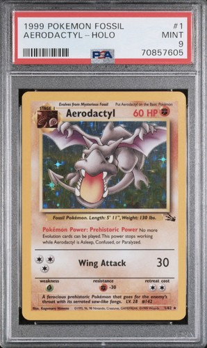 Aerodactyl (1st Edition) graded PSA 9 for sale on eBay
