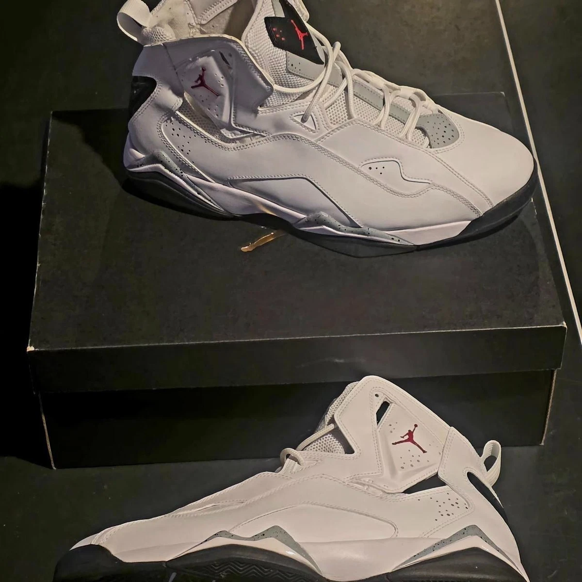 Nike Air Jordan True Flight Shoes White Sneakers Size Men\'s 10 342964-104 11.5W Size 10 - Air Jordan True Flight White Cement for sale  main image 3