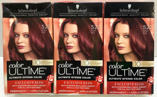 Schwarzkopf Color Ultime Exclusive Reds Permanent Color, Ruby Red, 3pk