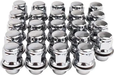 12x1.5 Lug Nuts 20 Pcs Chrome Closed End Mag Style Lug Nuts with Washer 13/16" (