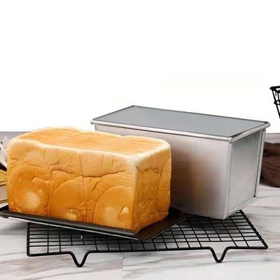 TA BEST Aluminized Steel Pullman Loaf Pan with Lid, 10x3.93x4.4in, Non-Stick ...