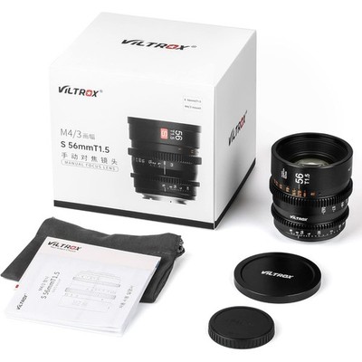 Viltrox S 23mm 33mm 56mm T1.5 Manual Focus Cinema Lens for M4/3 M43-mount Camera