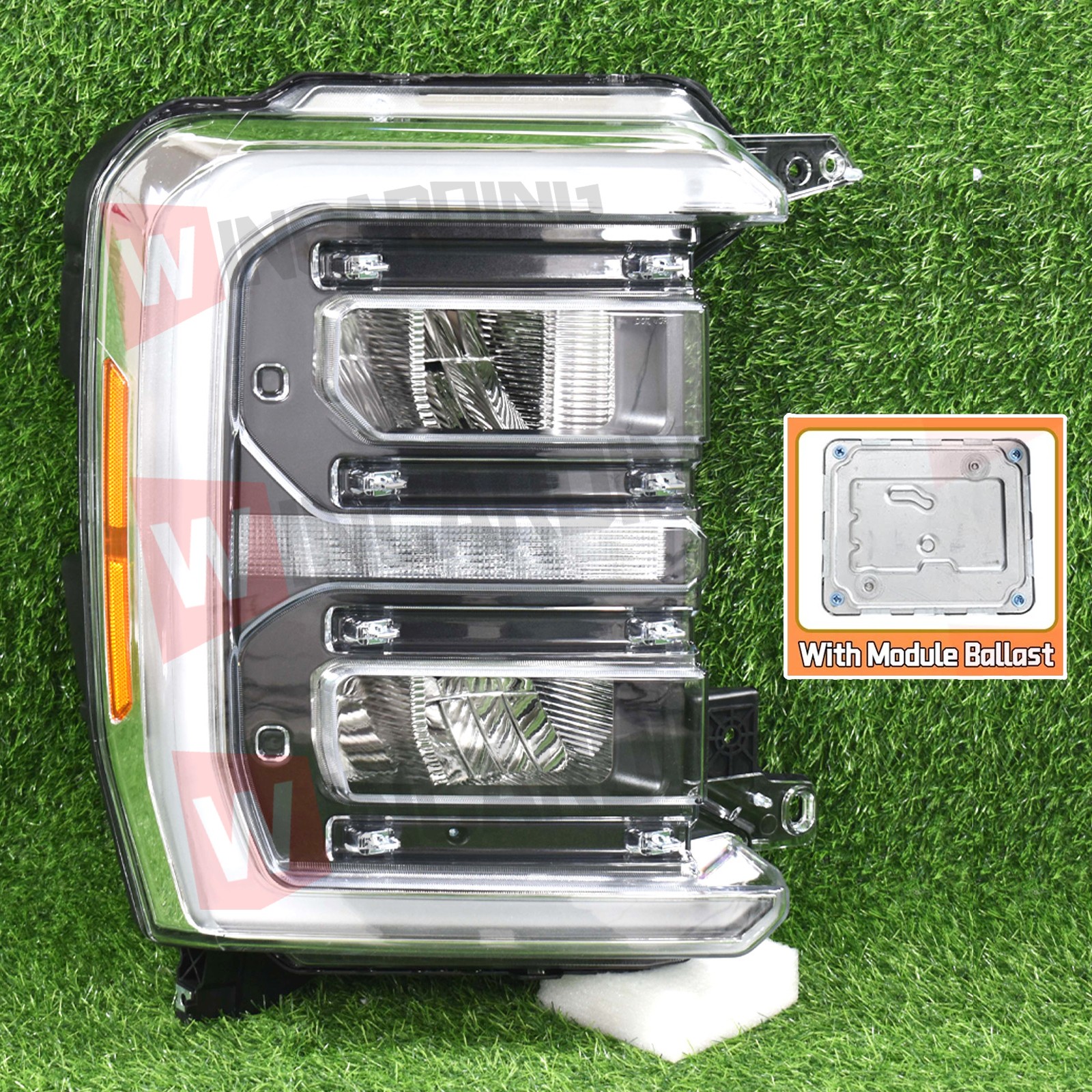 For 2023-2025 Ford F250 Superduty Black Trim LED Reflector Headlight Passenger