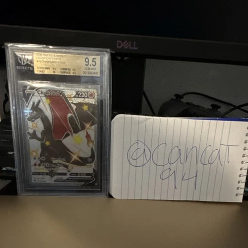 Pokémon Charizard V Champion's Path Secret Rare 079/073 Beckett 9.5