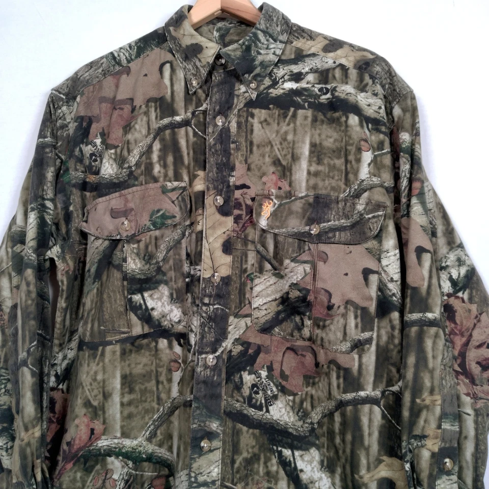 Browning Break Up Infinity Camo Shirt Medium Long Sleeve Tree Camouflage Hunting - Image 3 of 4