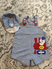 Vintage 1990s Baby Infant Boy Engineer Outfit...