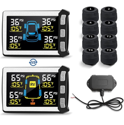 #ad Masoll RV Trailer Tire Pressure Monitoring System 8 Sensors 0 87PSI 120ft $89.79