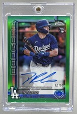 Dalton Rushing 2025 Topps Chrome #RA-DR Green Refractor Rookie Auto RC /99